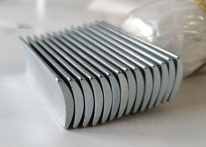galvanized curved segment rare earth neodymium magnets