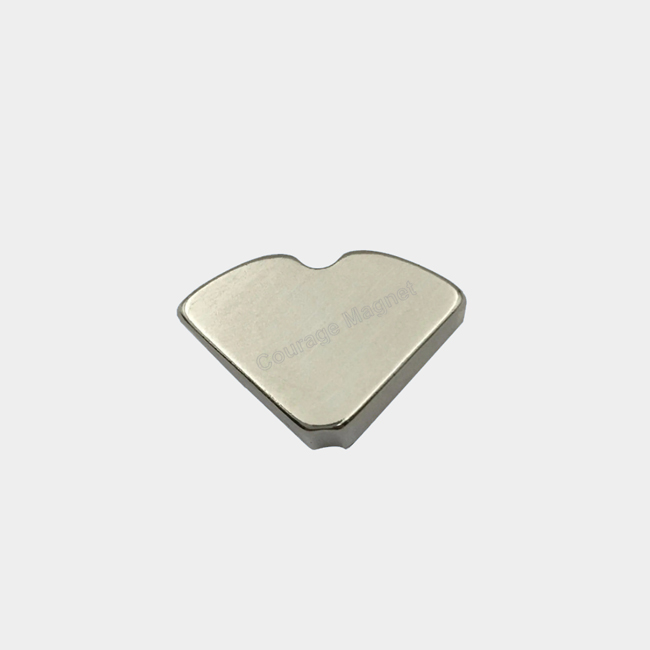 Fanshaped arc rare earth magnet with notch [wholesale quotation pric