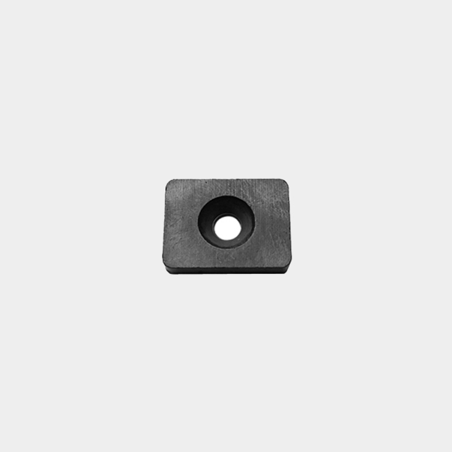 Rectangular ferrite magnet with countersunk hole 2