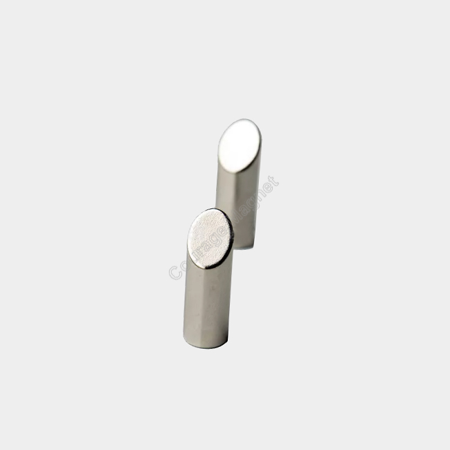 Neodymium 45° bevel cut cylindrical magnet 10mm x 30mm
