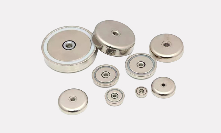 internal threaded flat pot magnets for various sizes of bases