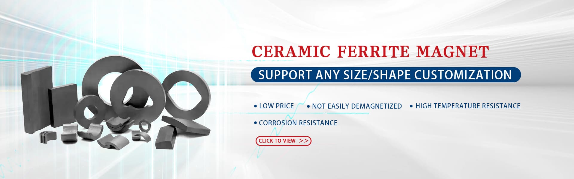 Ceramic ferrite magnets