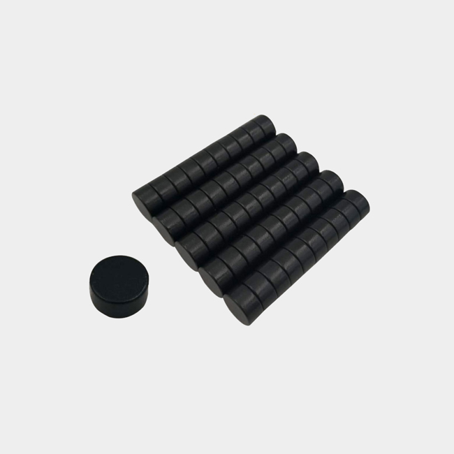 Diameter 10mm thick 5mm round epoxy black magnets 10x5mm