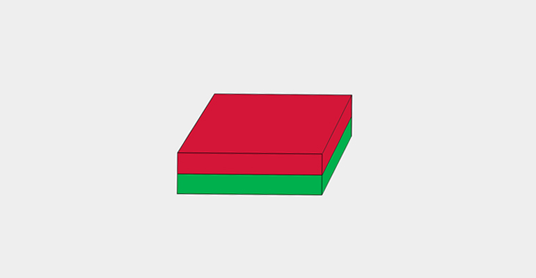 Schematic diagram of magnetization direction of square strong magnet 20x20x7mm