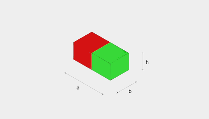 Magnet block 6x6x15mm length magnetization direction