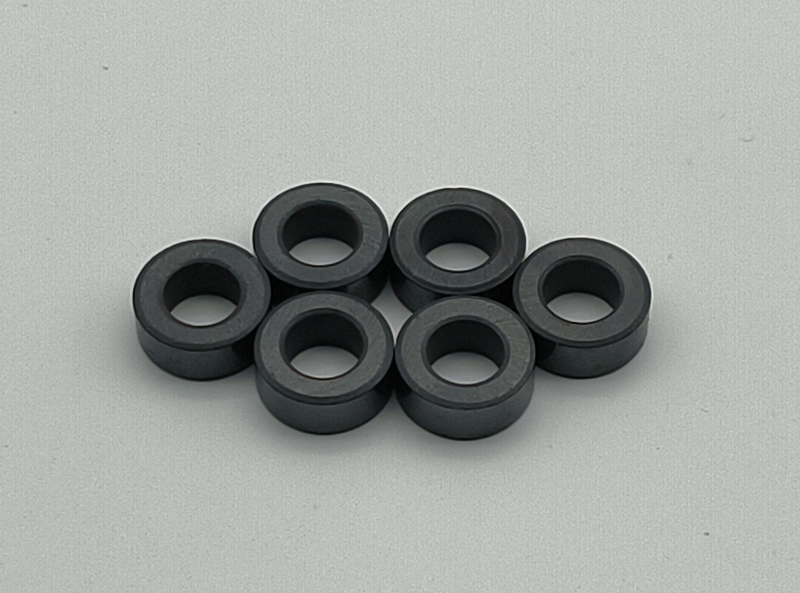 Radial 4-pole sintered ring ferrite 14x8x6mm