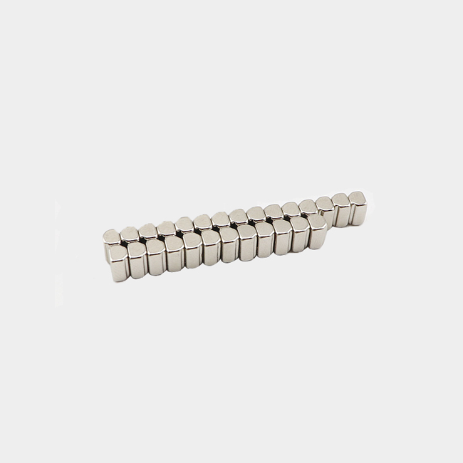 Custom shaped convex neodymium magnet block 7 x 4.8 x 4 mm