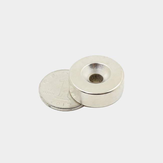 25mm diameter countersunk strong magnet 25x10 hole 6mm