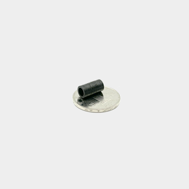 Small thin bonded neodymium magnet ring OD 6.5 x 4.5 x 0.7 mm