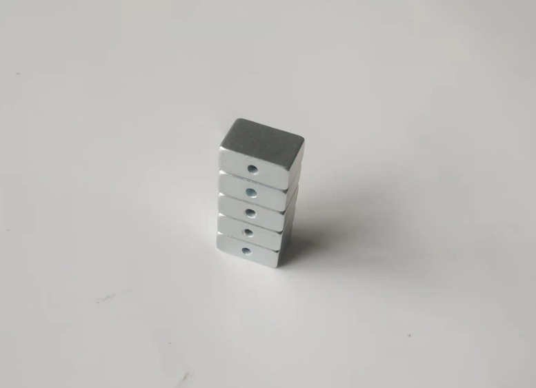 Rectangular neodymium magnet with side hole 12 x 6 x 5 mm