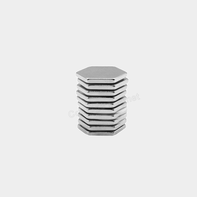 Custom shape thin regular hexagon neodymium magnet n52