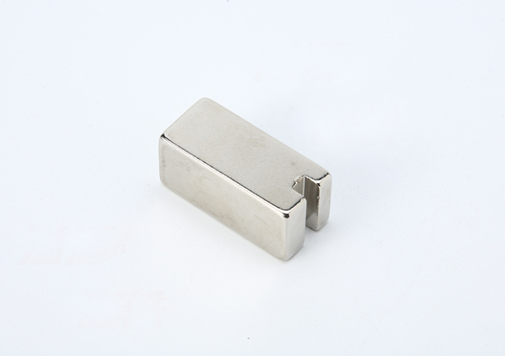 Concave Slotted Neodymium Block Strong Magnet