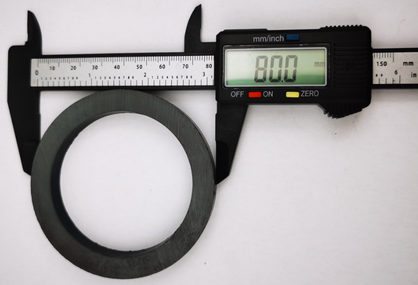 Ring Ferrite Magnets 80 x 40 x 10mm measure display diagram