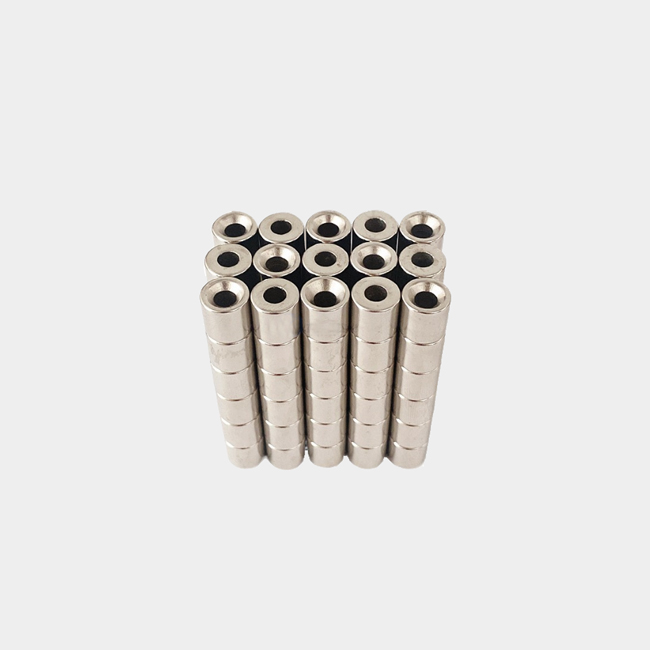 N35 Neodymium magnet countersunk ring : 12mm OD x 8mm large ID x