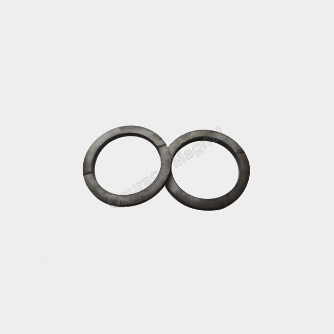 4 poles magnetization ferrite ring magnet 50mm x 39mm x 3.5mm