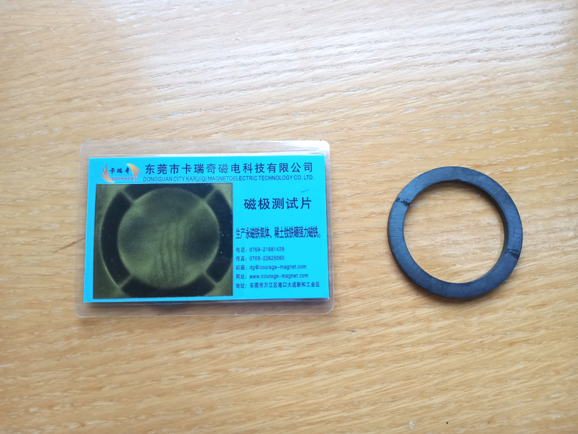 Magnetic direction of sintered ferrite ring magnet diagram