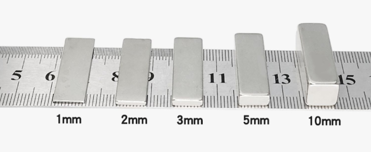 Neodymium block magnet 1-10mm thick