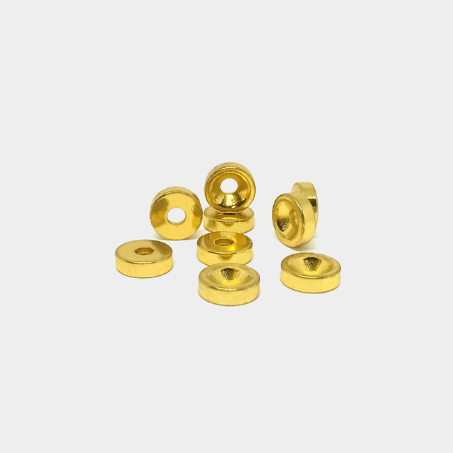 10mm dia x 3mm thick screw on countersunk magnet ring