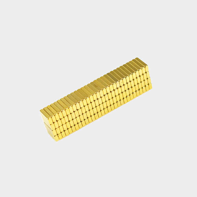 10mm 1cm bar rectangular neodymium magnet golden 10x4x2mm