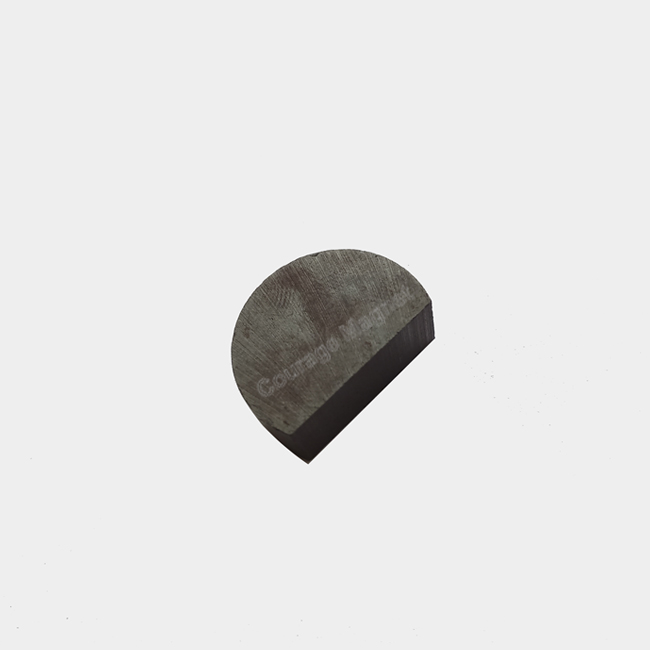 11.7mm thick half circle D shaped ceramic ferrite magnet