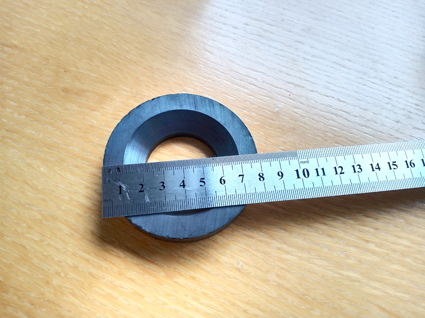 80mm ferrite ring with mounting hole physical sample