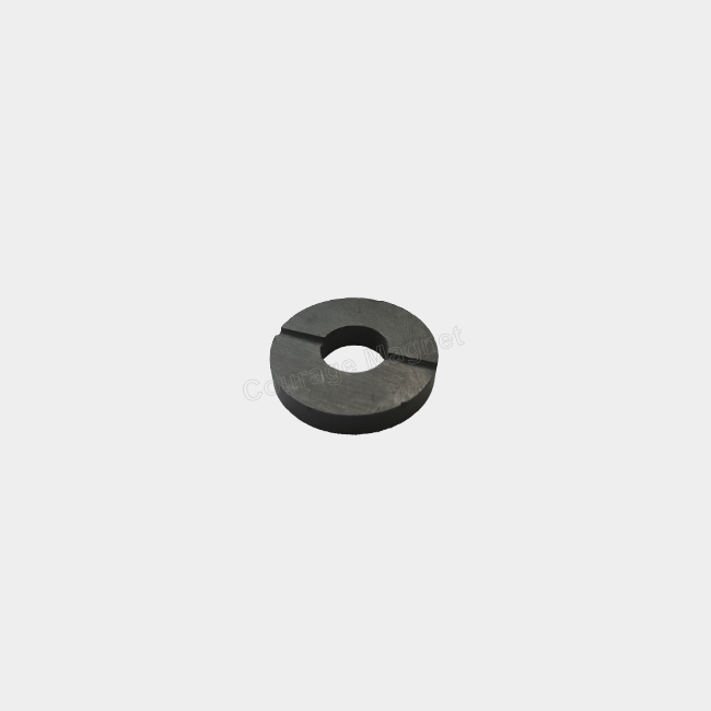 Ferrite ring magnet with one-side notch groove 30 x 12 x 5 mm