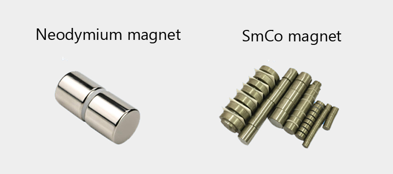 comparison of the appearance of neodymium magnet and samarium cobalt