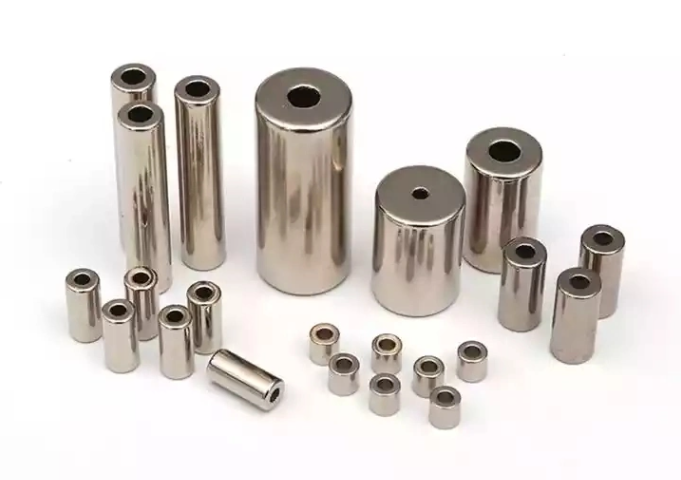 Hollow cup cylindrical rod magnets