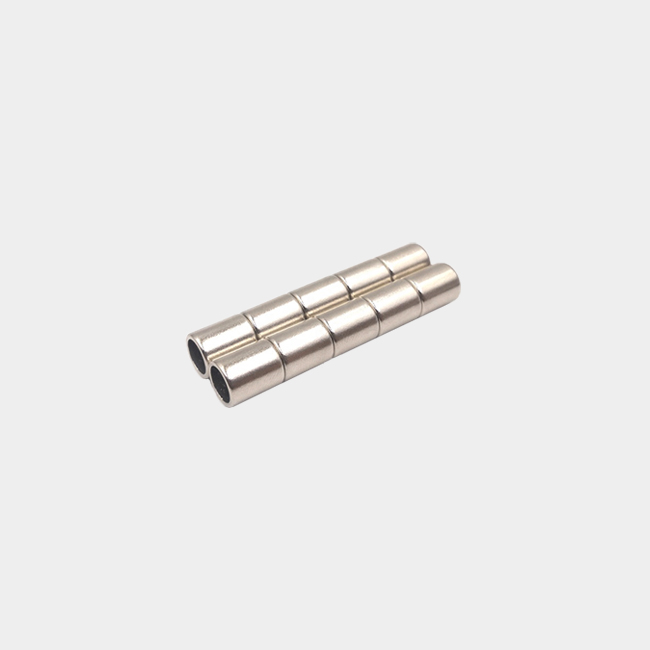 İçi boş tüp silindir güçlü mıknatıslar 8.2mm x 6.2mm x 10mm