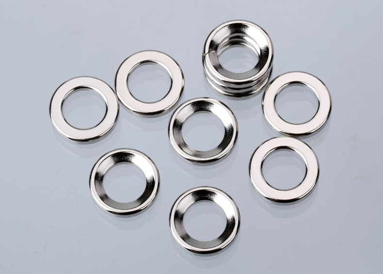 Neodymium ring magnet nickel plating appearance color picture