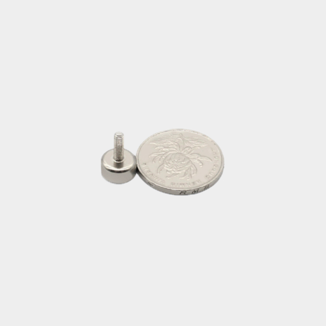 External thread pot strong magnet 10mm dia M3 stud pull 1.5kg