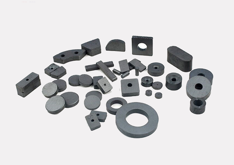 Various shapes of black ceramic ferrite pictures