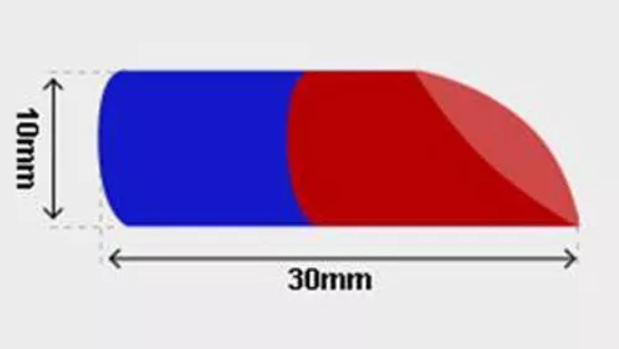 30mm thick special angle cylinder magnet