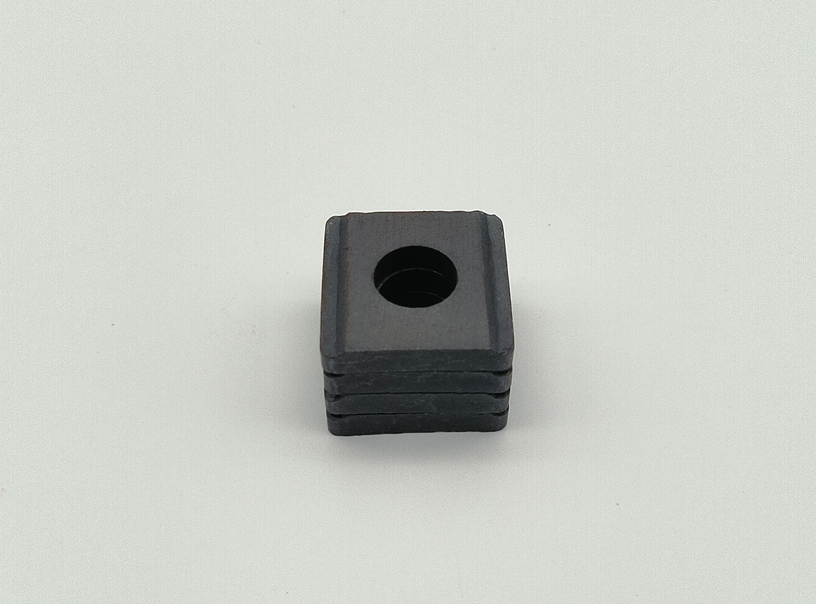 convex square ferrite magnet with hole
