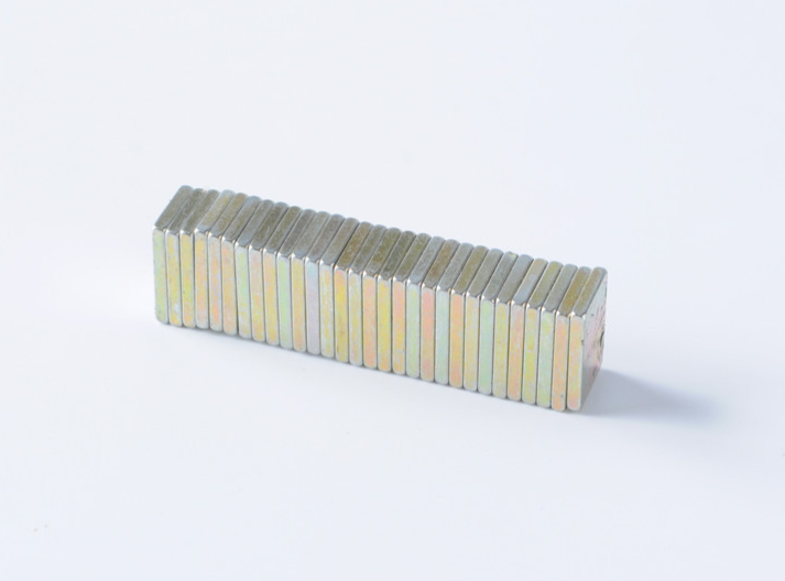 Colored zinc plated neodymium block magnets