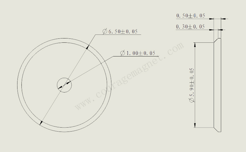 customized drawing of a special ring magnet