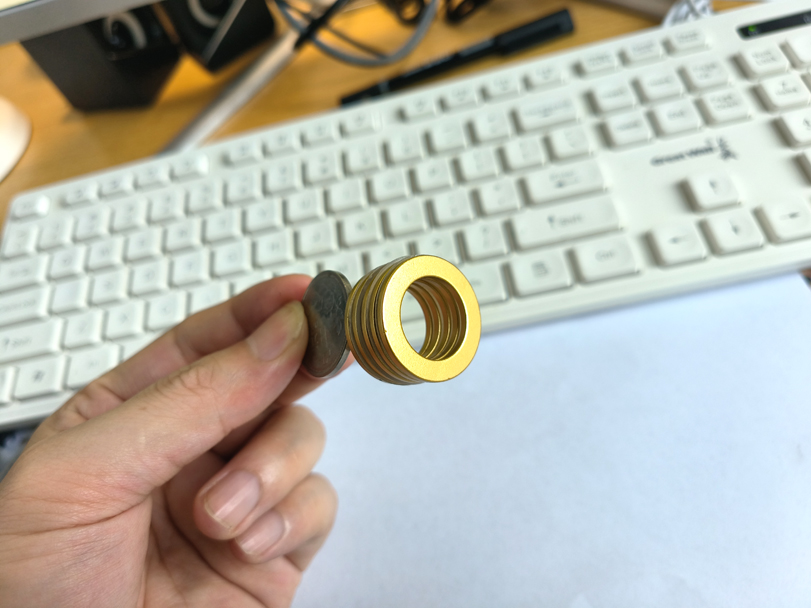 N52 gold plated neodymium magnets ring