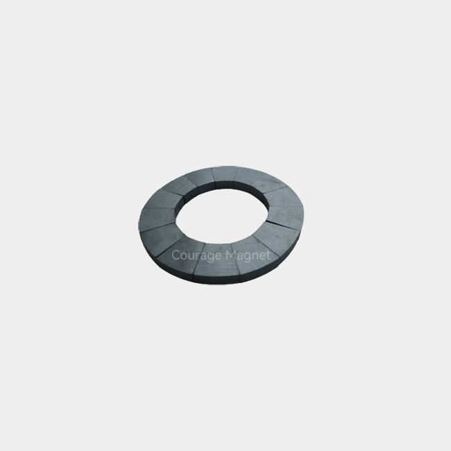 Fan Shaped Ferrite Permanent Magnets Set of 14 pie