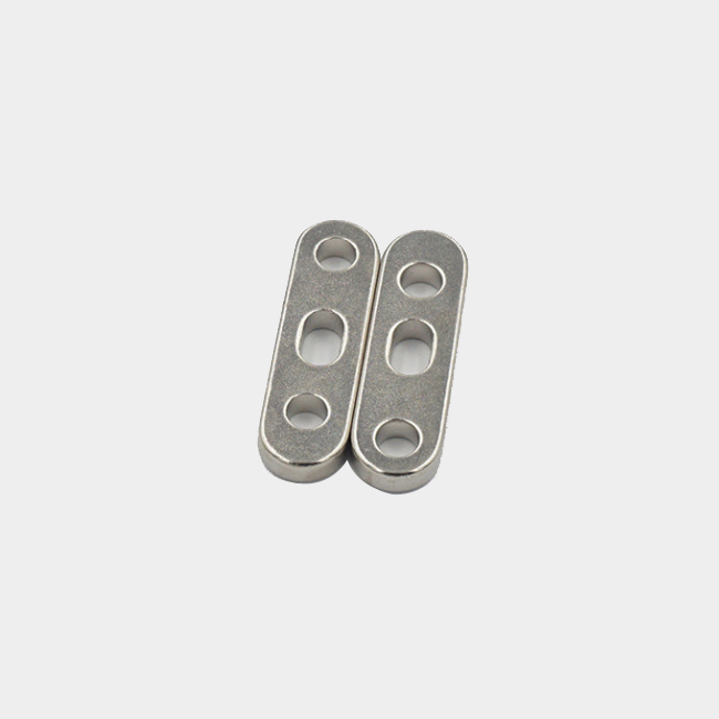 Customized Shaped Oval Neodymium Magnets With Hole N52