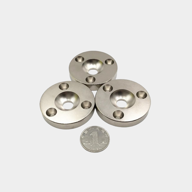 Customized model countersunk magnet ring with 3 ho