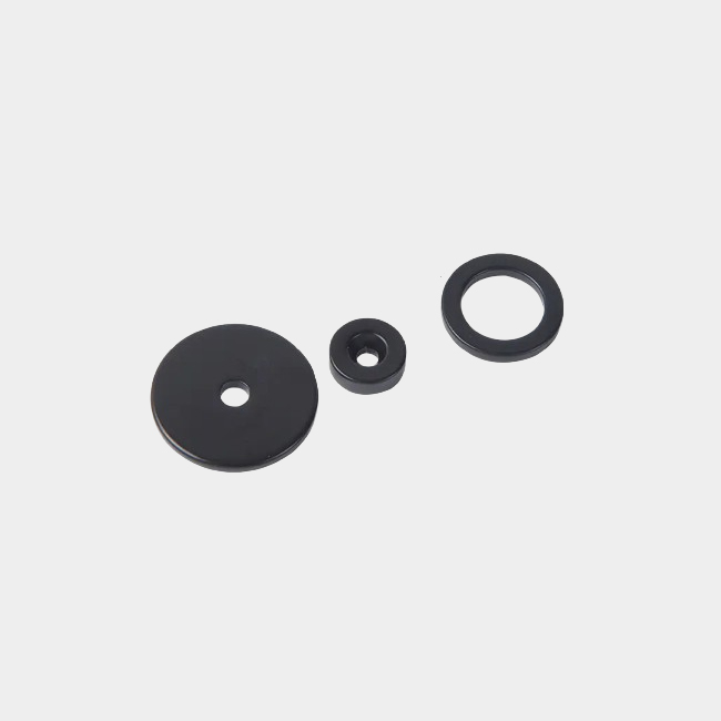 Black ndfeb round magnets with holes ＞ 72H salt spray