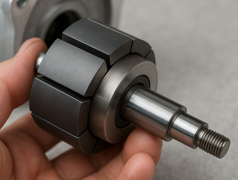Permanent magnet motor rotor