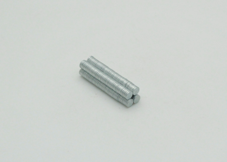 Tiny round magnet galvanized 3mm diameter, 0.6mm thickness
