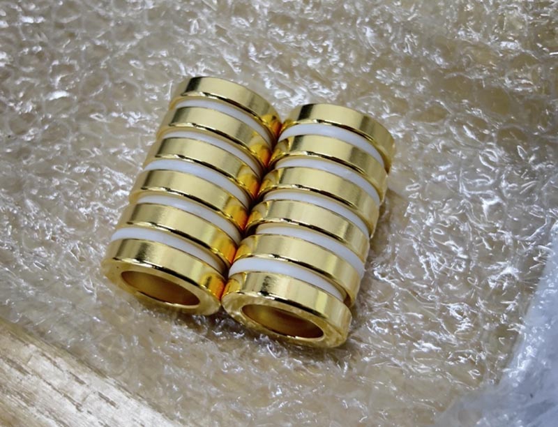 24k Gold Rare Earth Magnet Ring OD 30mm x Thick 6mm