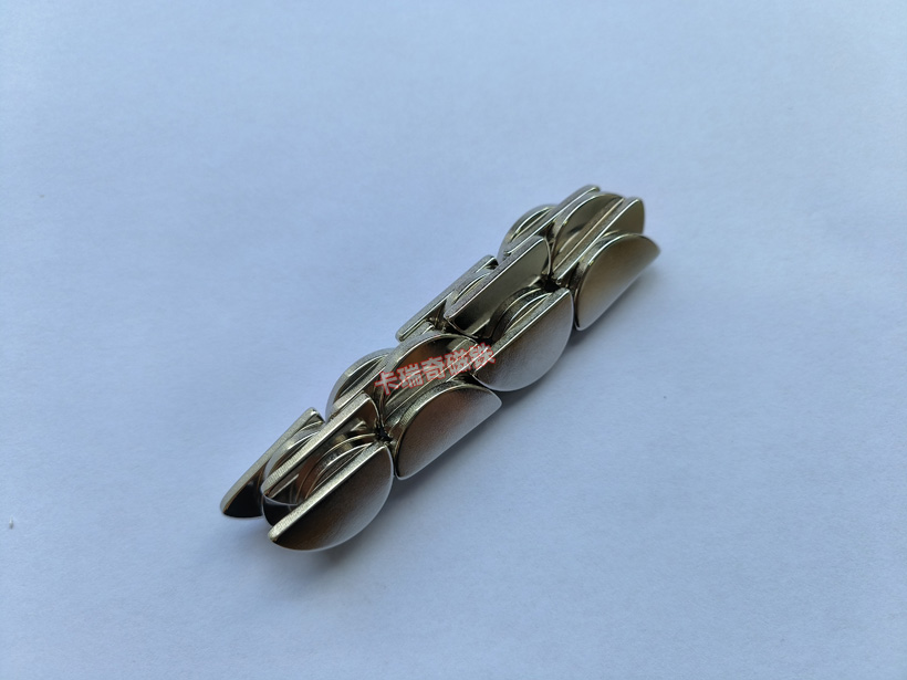 Half circular neodymium iron boron strong magnet 25.4x3mm physical sample image