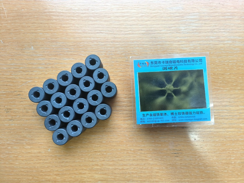 6-Pole High-Performance Sintered Ferrite Hollow Cylindrical Rotor Magnet 20x8x27mm 6-Pole High-Performance Sintered Ferrite Hollow Cylindrical Rotor Magnet 20x8x27mm