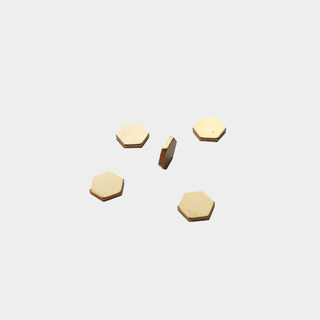 1mm thick golden hexagonal rare earth magnets 5mm 