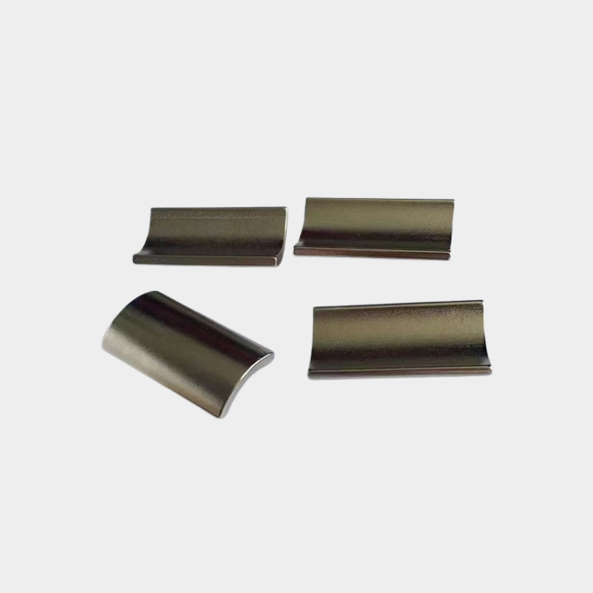 N42UH nickel-plated curved magnet 22mm wide x 40mm