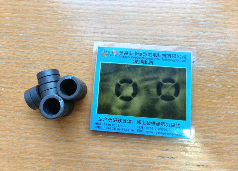 Ferrite sintered isotropic 4 pole magnet ring 20x6 hole 13.7mm